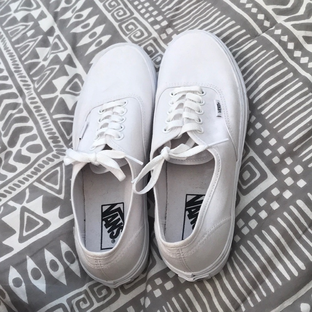 Never been worn white Vans